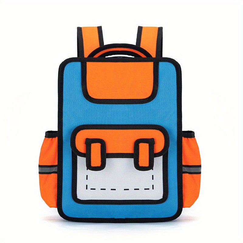 2D Cartoon Anime Backpack Cute Novel Travel Daypack Casual School Gift for Teens