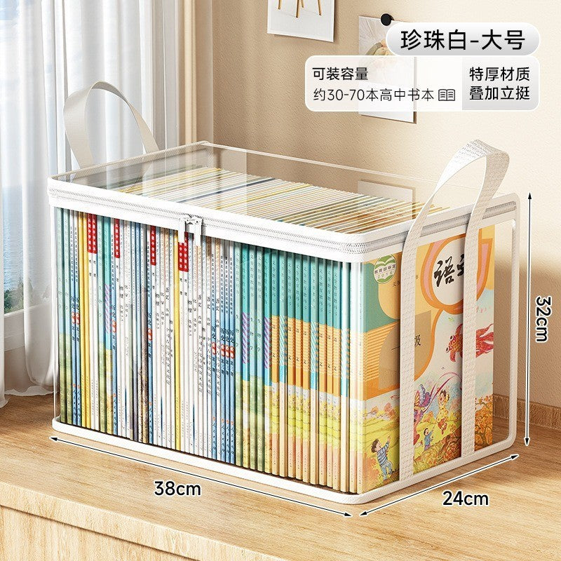 Larnto Large Heavy-DutyThick Plastic Clear Storage Box with Hinged Lid