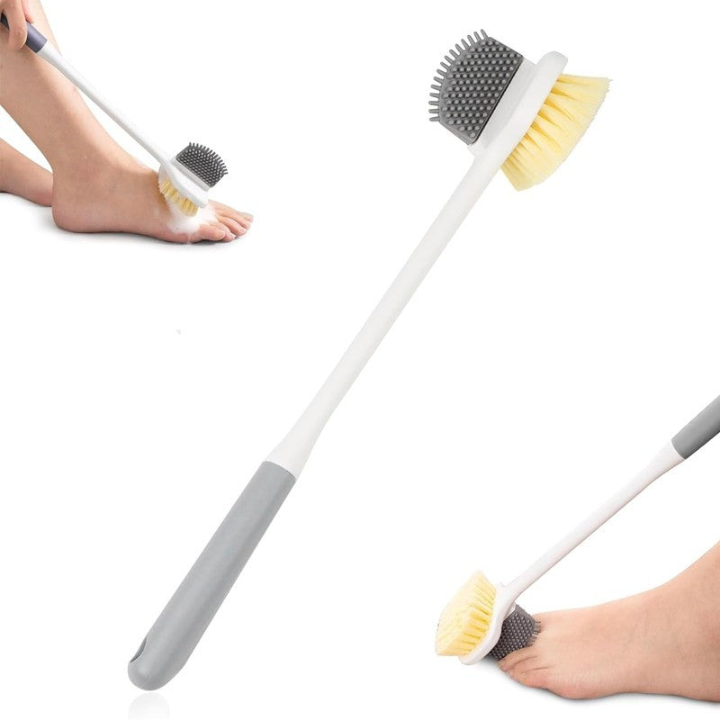 Foot Brush for Shower Scrubber Gap Cleaning Brushes with Long Handles Toe Washer