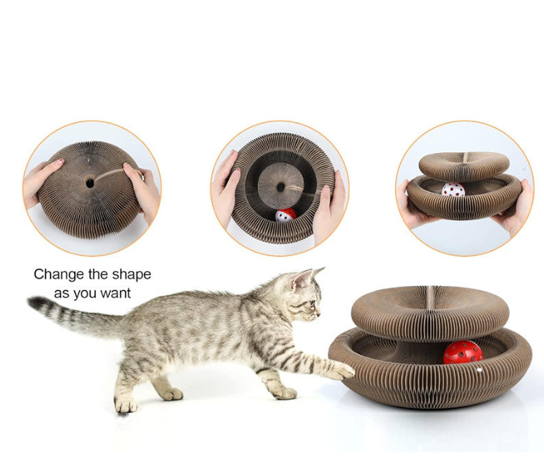 Magic Organ Kitty Kurlz Cat Scratcher Foldable Accordion Play Toy For Cats