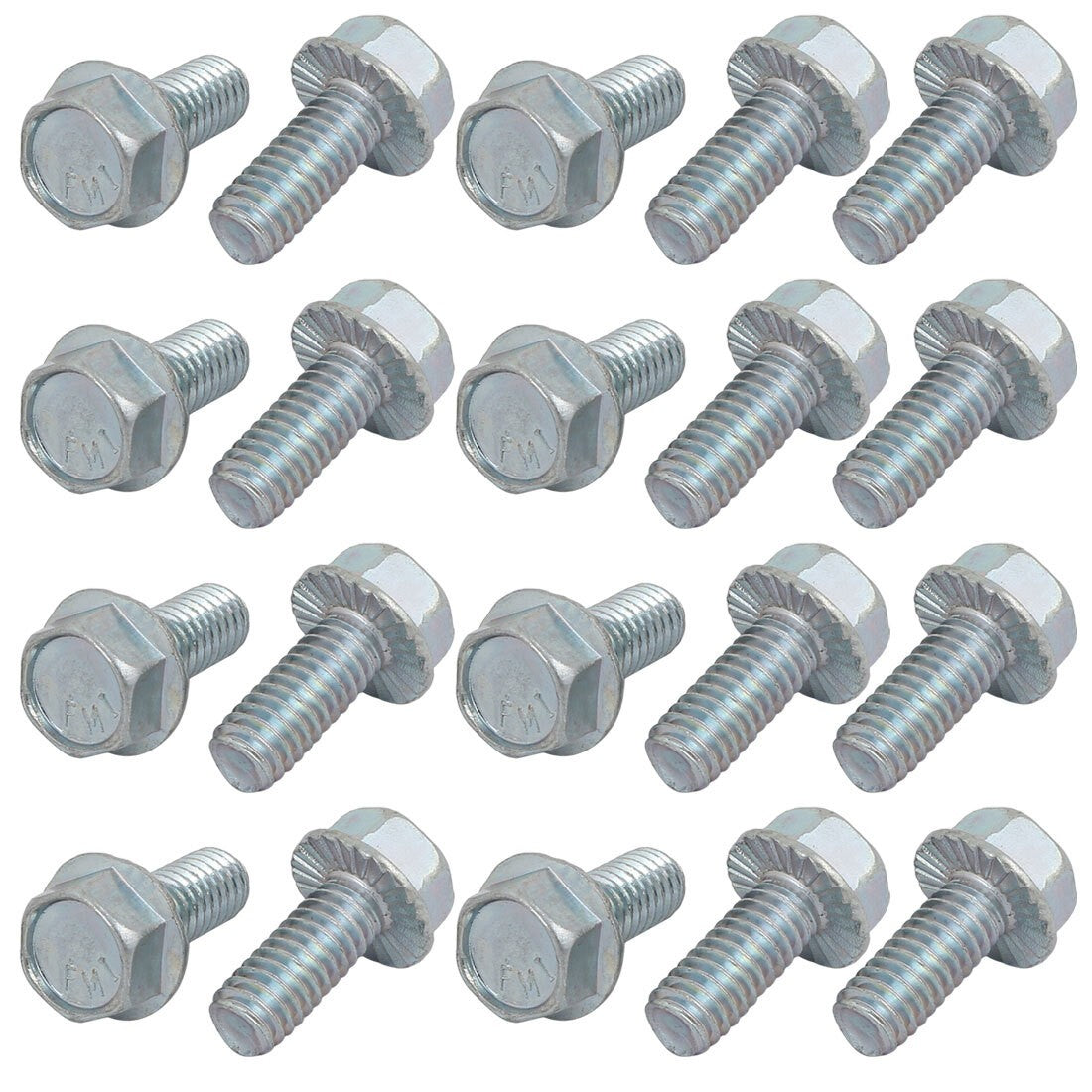 20Pcs 5/16-18 x 3/4Inch Thread Carbon Steel Hex Serrated Head Flange Screw Bolt