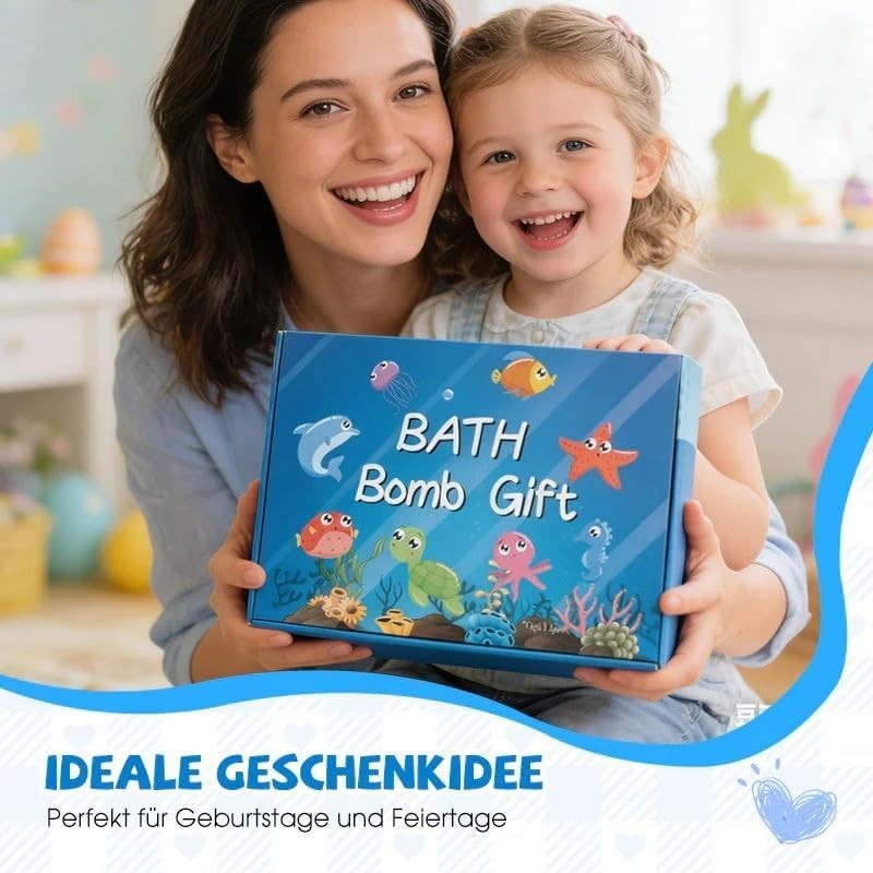 12pcs Bath Bomb Gift Set for Kids Colorful Bubble Bath Bomb with Surprise Inside