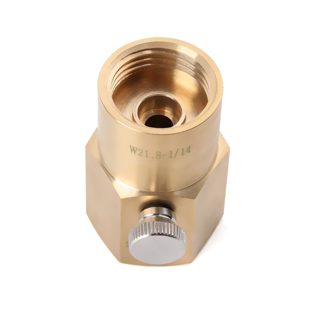 To W21.8-14 with Bleed Valve Cylinder Refill Adaptor CO2 Adapter For Sodastream