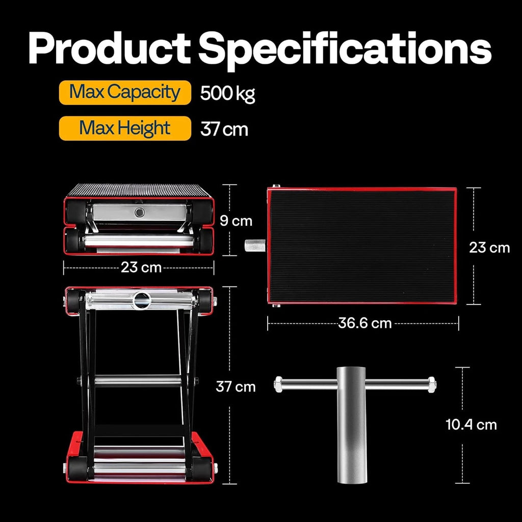Motorcycle Scissor Jack Lift 500KG Motorbike Motorcycle Table Height Adjustable