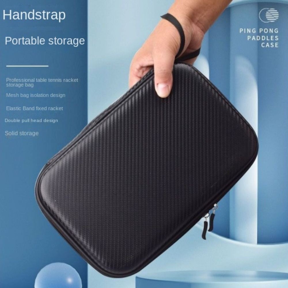Table Tennis Bat Cover Paddle Case Bag Ping Pong Racket Cases Zip EVA Pocket UK