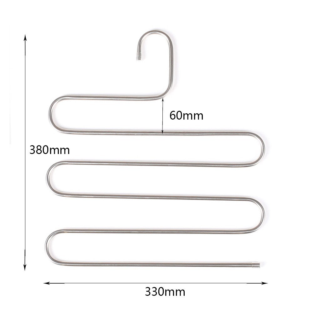 3X Space Saver Clothes Pants Trouser Hanger Multi Layer Storage Closet Organizer