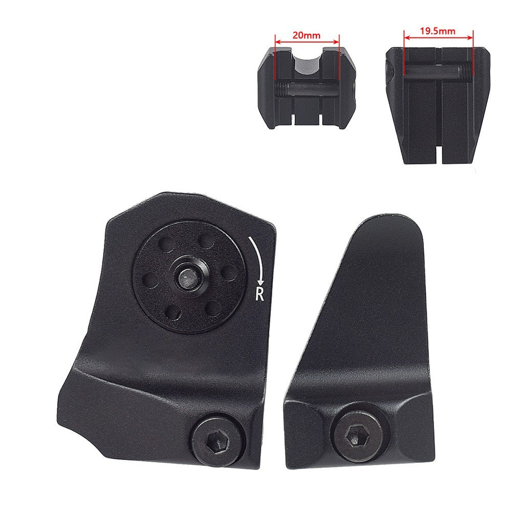 1 Pair D &D Flip-up Low Profile Metal Sight Folding Iron Sights Front / Rear Set