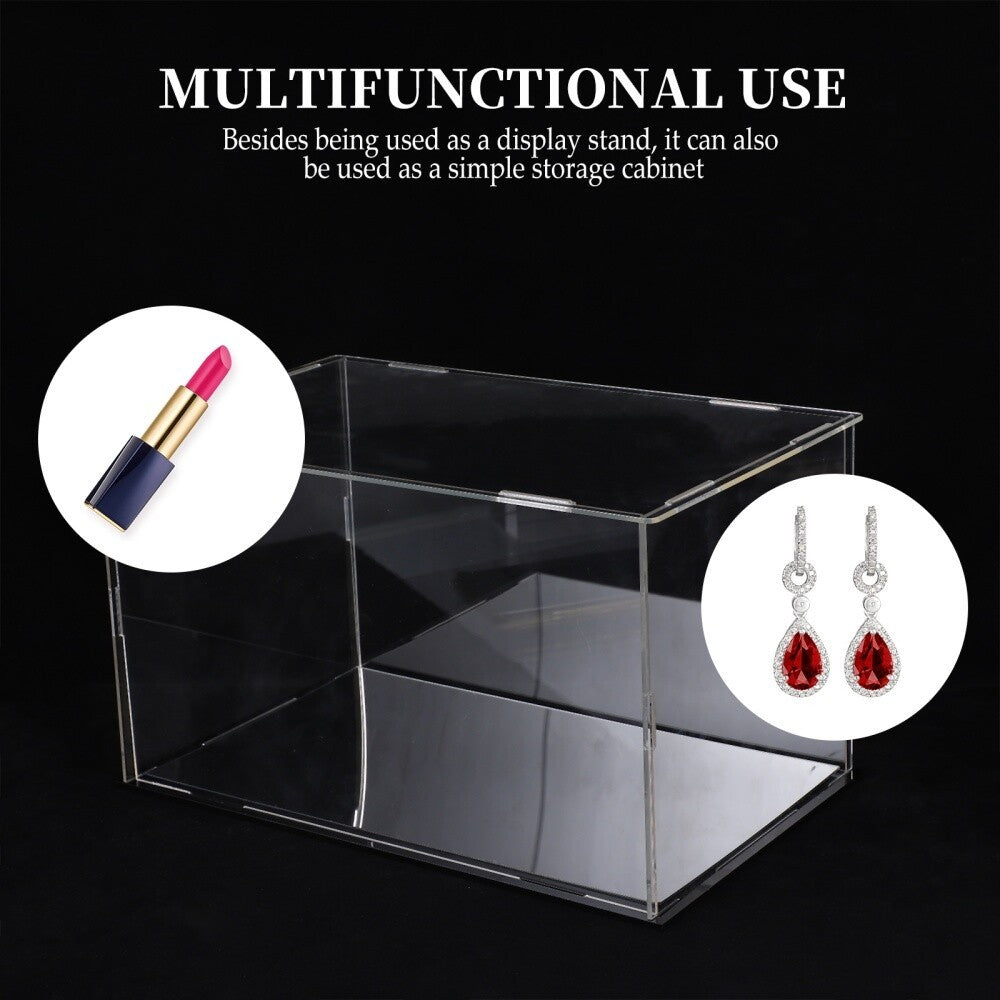 UK Clear Display Box Acrylic Case Plastic Base Protection Toy Dustproof 25*15*15