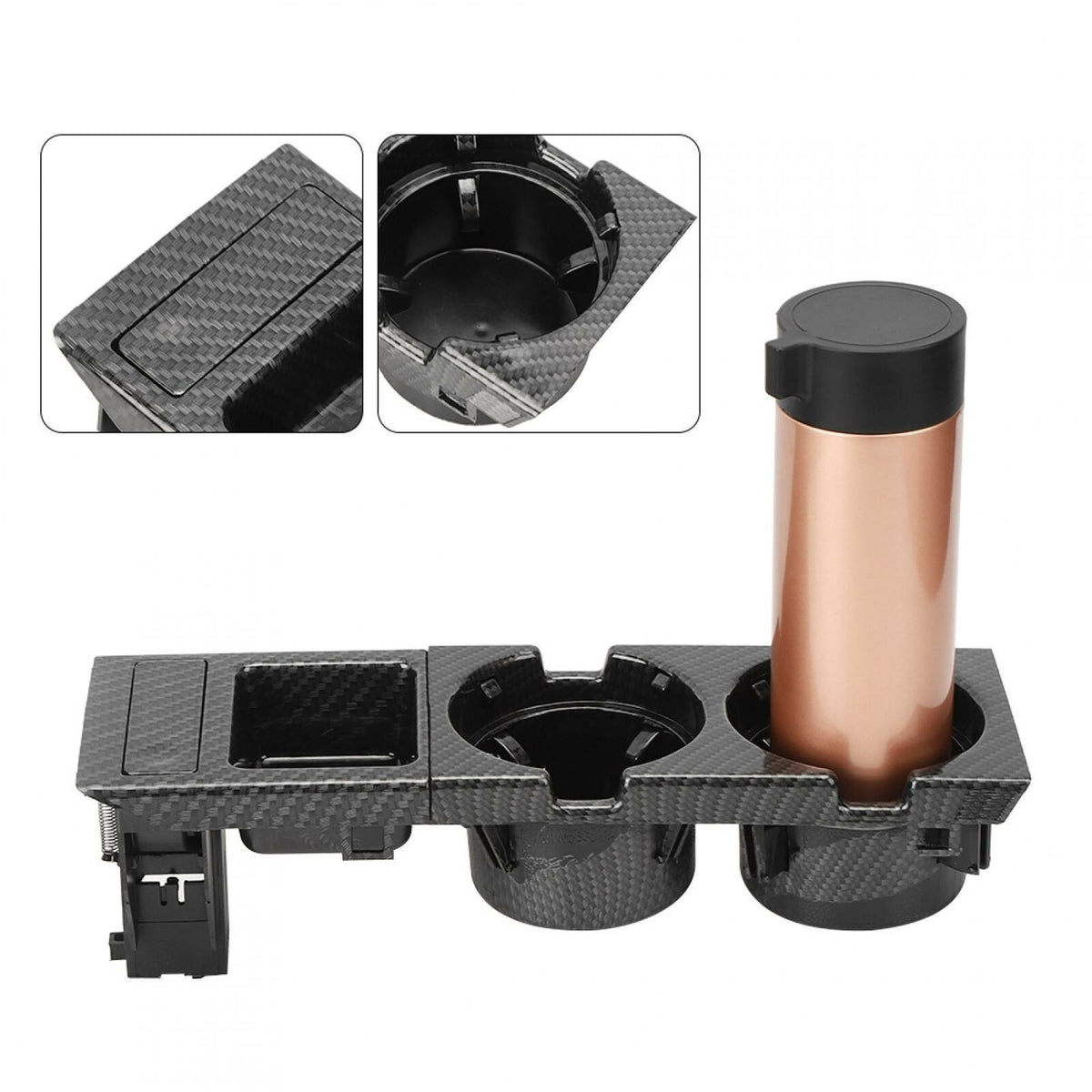 Carbon Fiber Style Center Console Cup Drink Holder For BMW 3 Series E46 1998-06!