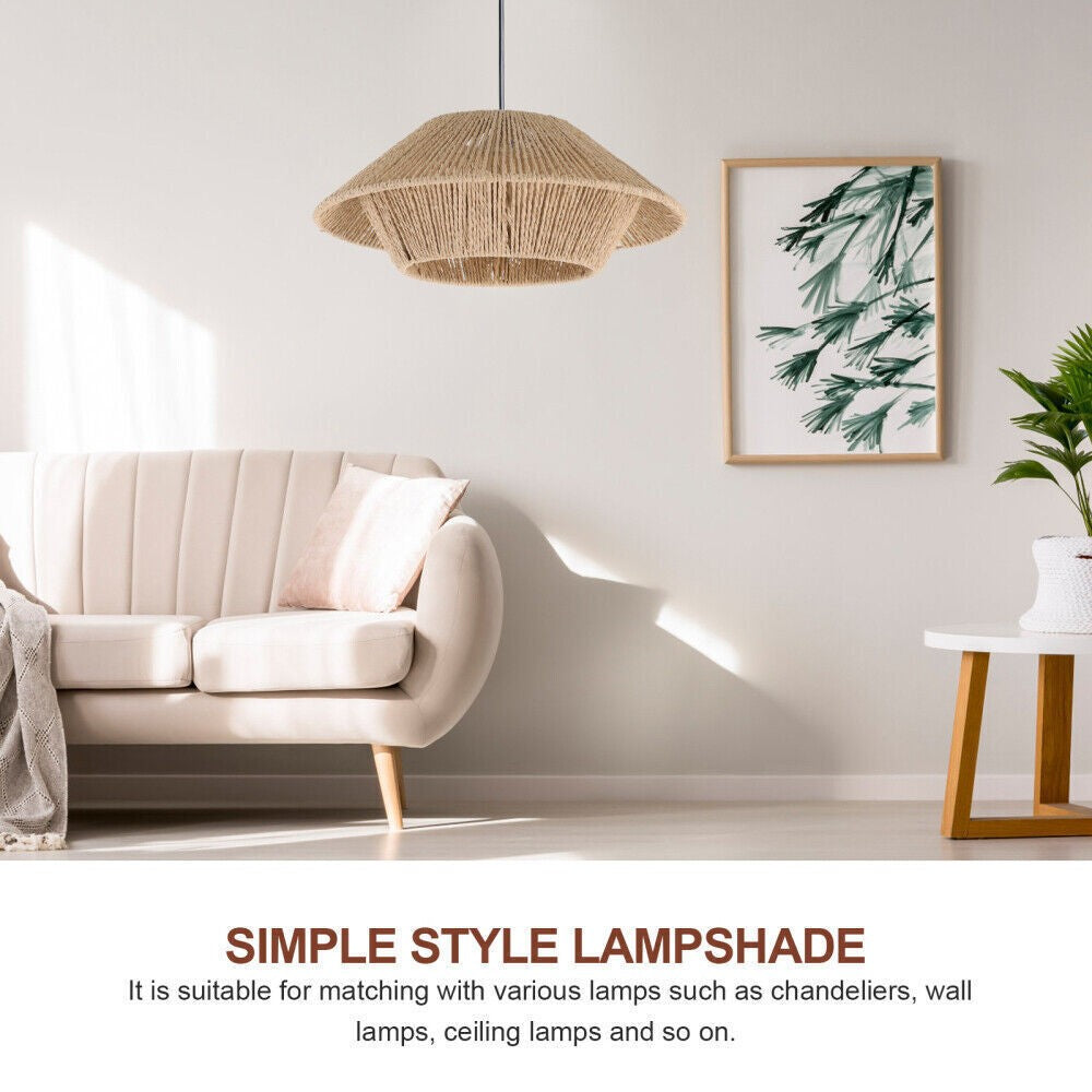 Rattan Light Shades Ceiling Replacement Lamp Woven Lampshade Fixture