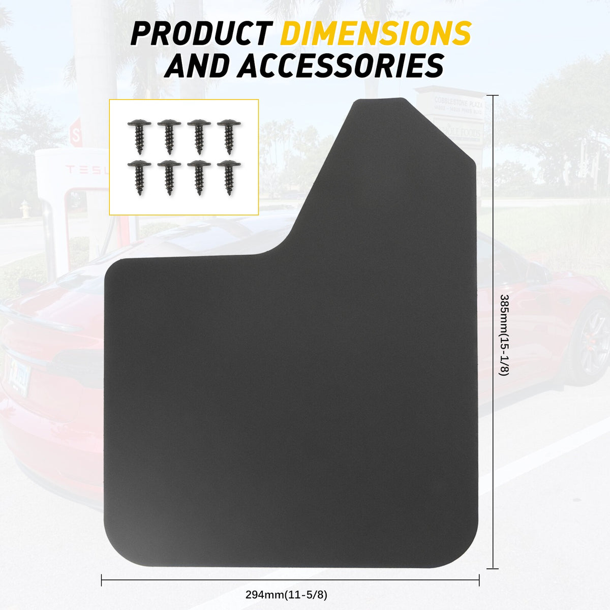 4PCS Universal Mud Flaps Red Splash Guards With Screws Car SUV Truck