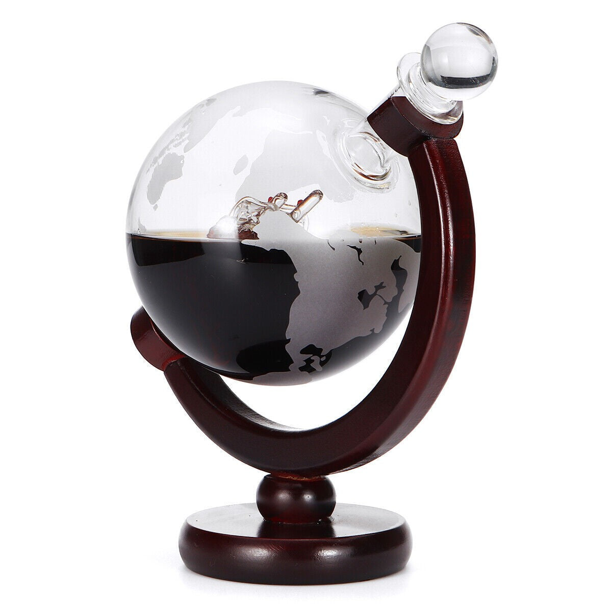 750ml Wine Decanter Glass World Globe Whiskey Vodka Liquor Large Capacity Bottle