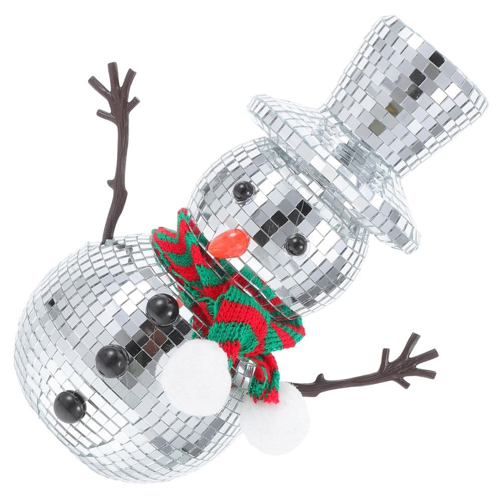 Christmas Snowman Indoor Decorations for Home Disco Balls Ornaments