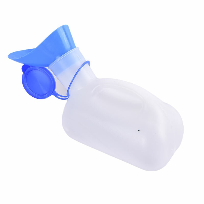 1000ml Urinal Long Neck Incontinence Bottle for Unisex Clear Lid Plastic sh