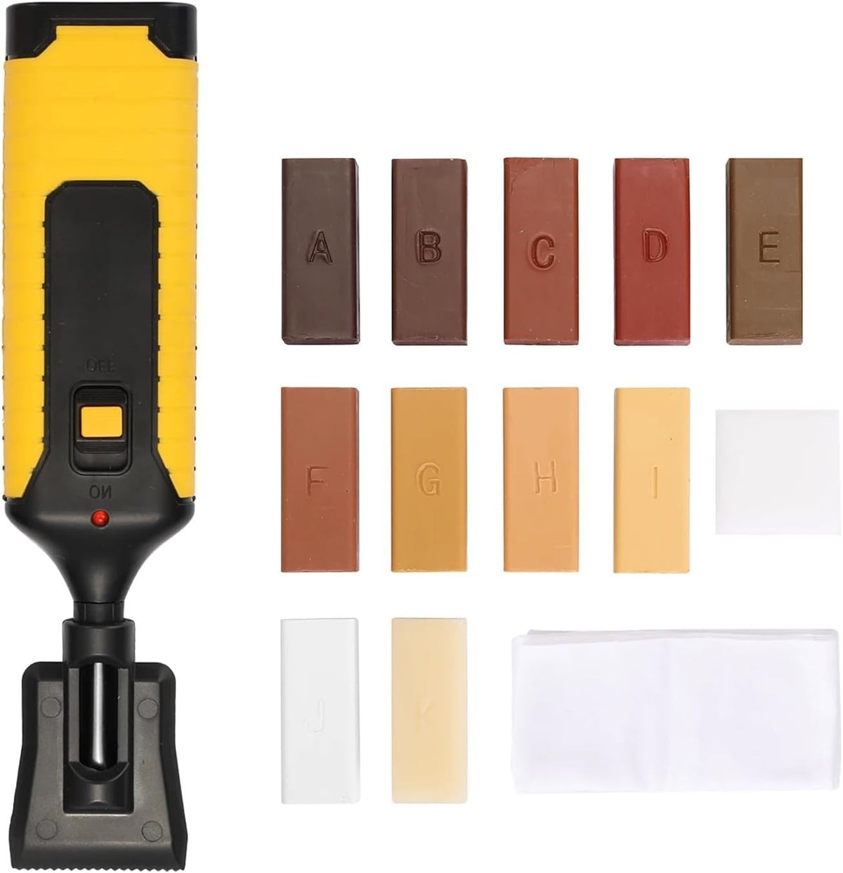 19pcs Laminate Floor Repair Kit Worktop Furniture Wax System for Chips Scratches