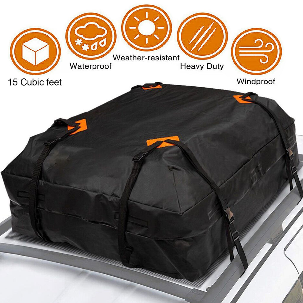 Universal Car Travel Roof Bag Cargo Storage Rack Luggage Carrier Box Waterproof