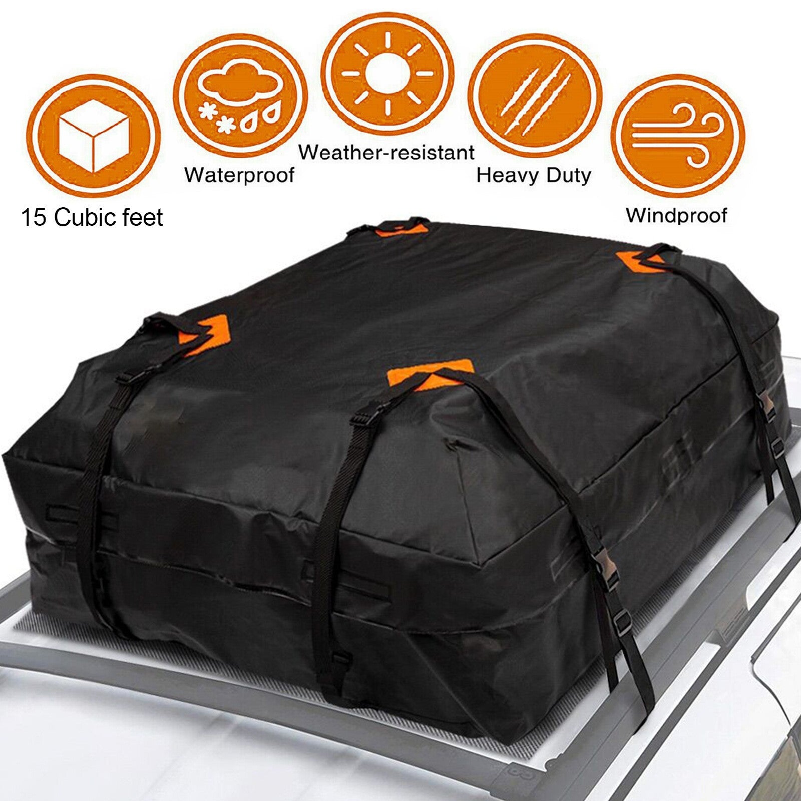 Universal Car Travel Roof Bag Cargo Storage Rack Luggage Carrier Box Waterproof