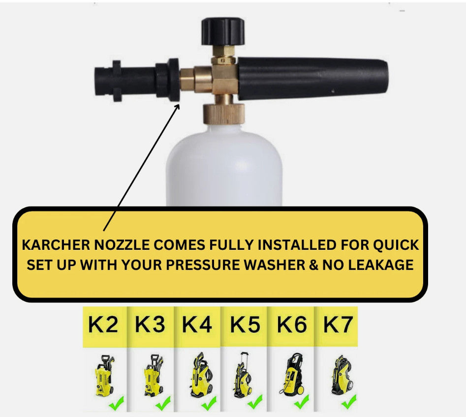 🔥Karcher Snow Foam Lance Gun K2-K7 Cannon Car Pressure Washer Washing Bottle