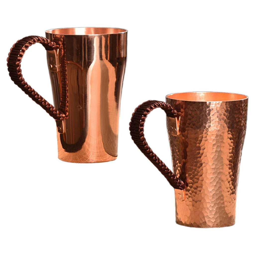 Handmade Copper Coffee Mug Pure Copper Cup Portable with Handle 400ml Water