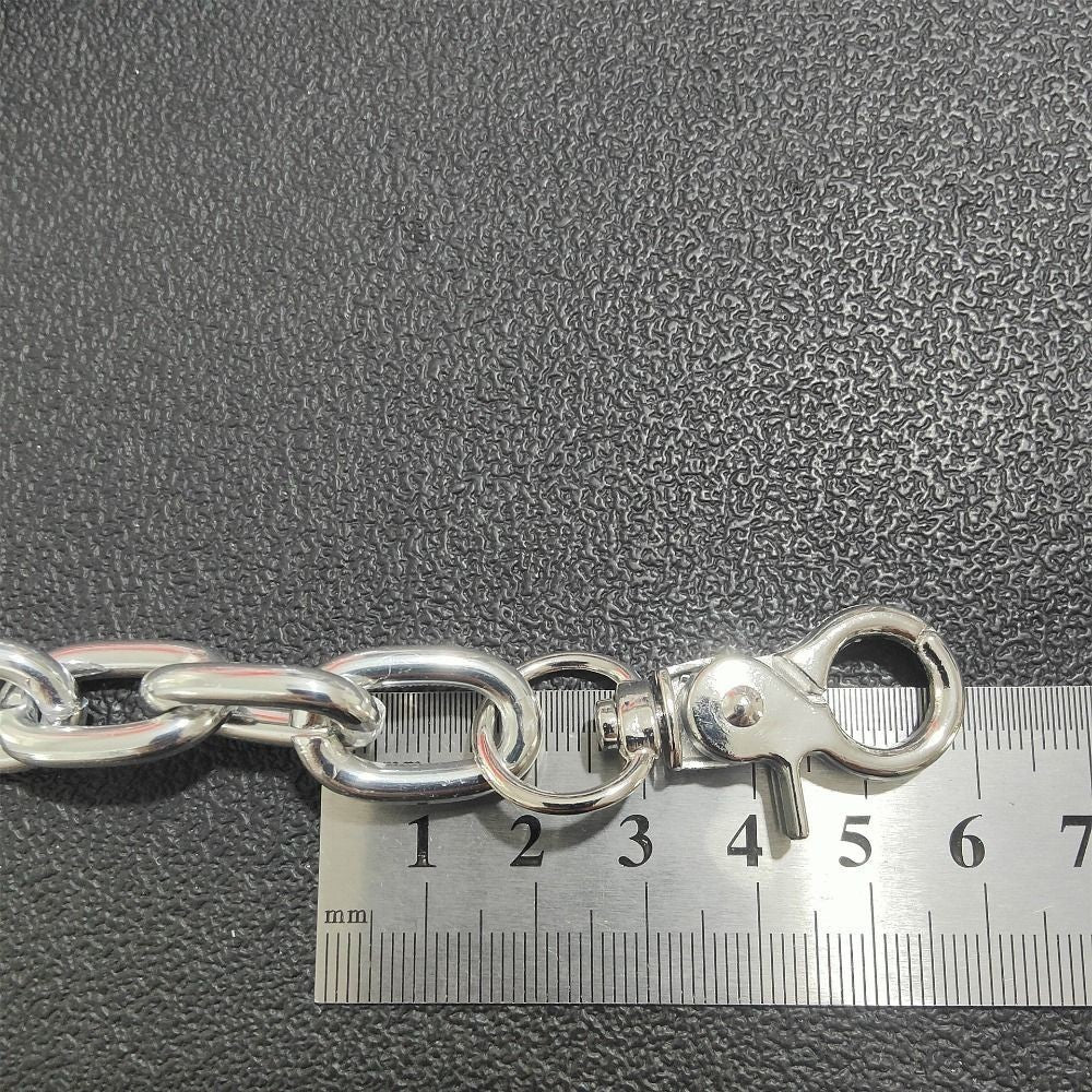 Big Ring Wallet Chain Metal Link Belt Chain Biker Chain  Casual Style