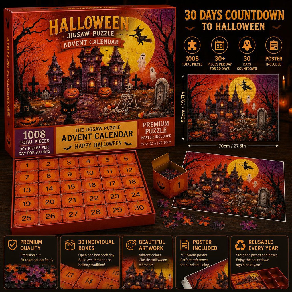 2026 Dog Breed Puzzle Advent Calendar 1000 Pieces Christmas Countdown for Dog Lo
