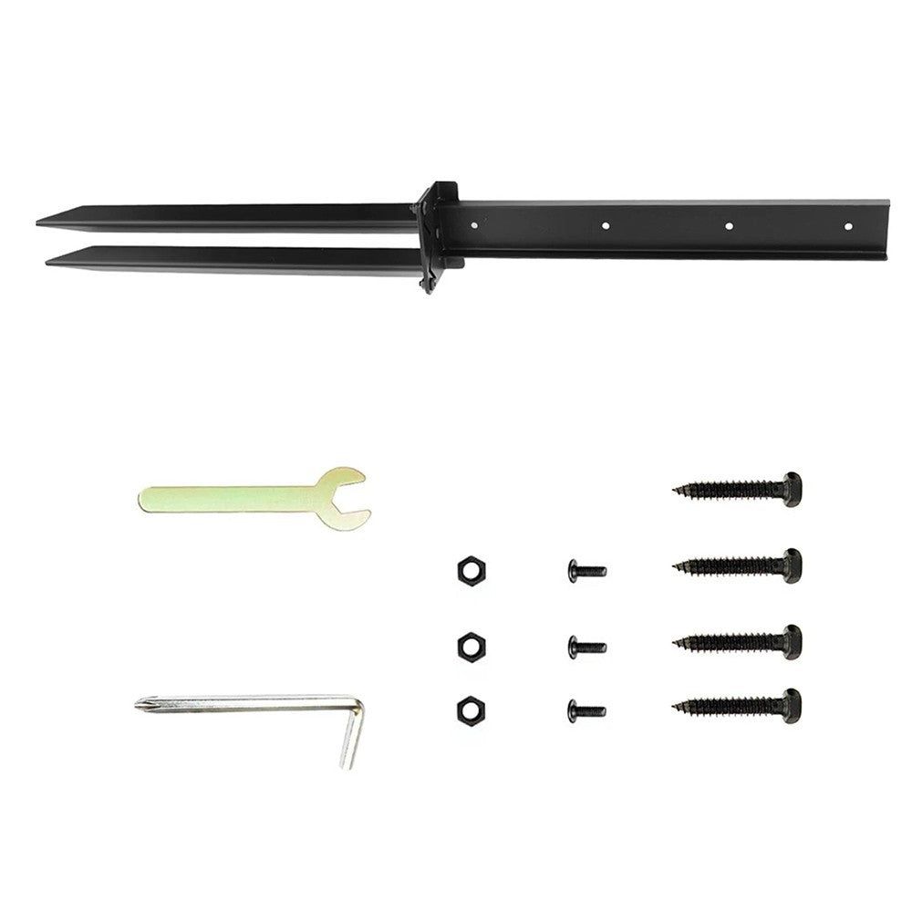 Heavy Duty Steel Fence Post Repair Kit - Anchor Brackets & Ground Spike UK