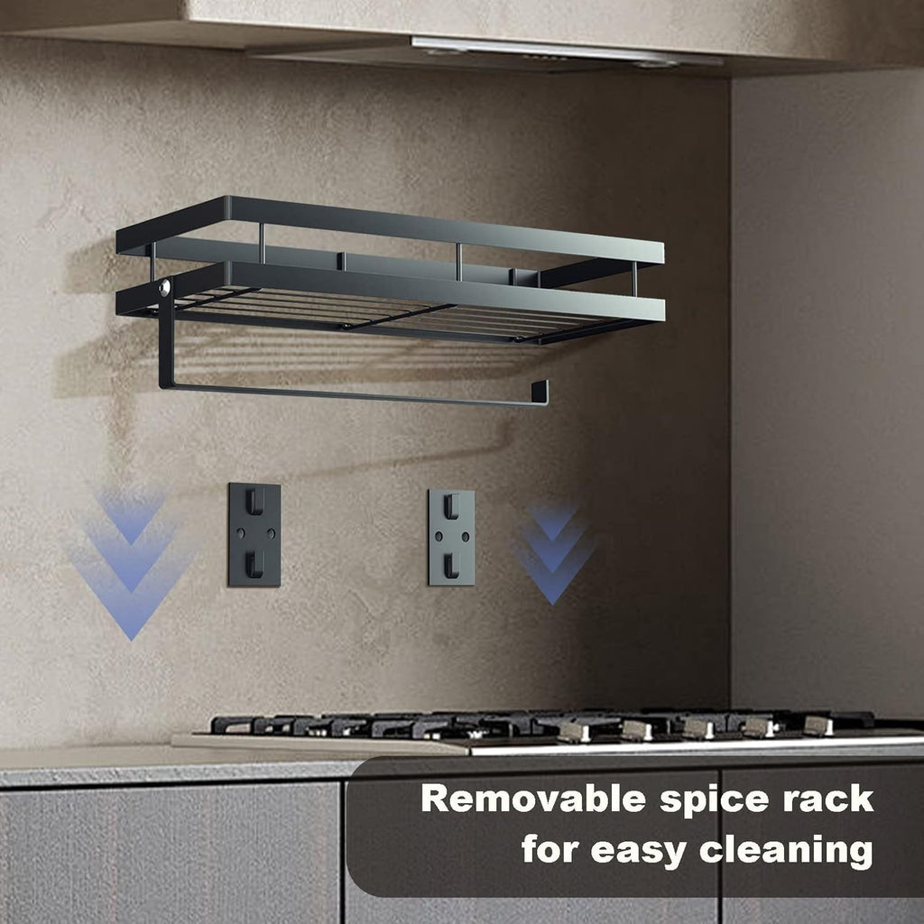 Spice Rack Wall Mounted Kitchen Spice Organizer Wall Shelf Kitchen Roll Holder