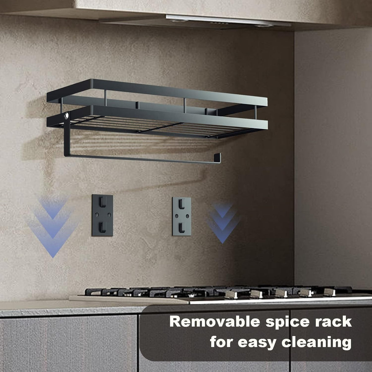 Spice Rack Wall Mounted Kitchen Spice Organizer Wall Shelf Kitchen Roll Holder