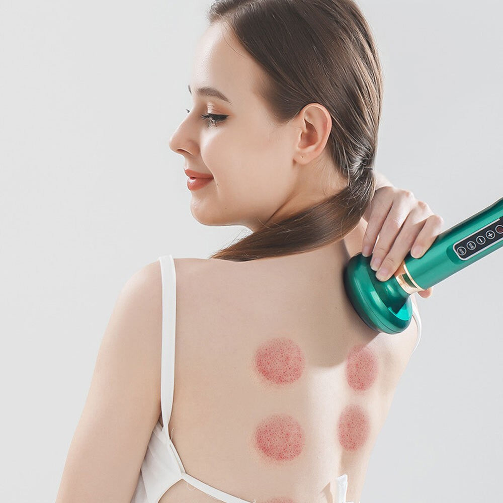 12 Levels Rechargeable Vacuum Cupping Device Adjustable Anti-Cellulite Massager