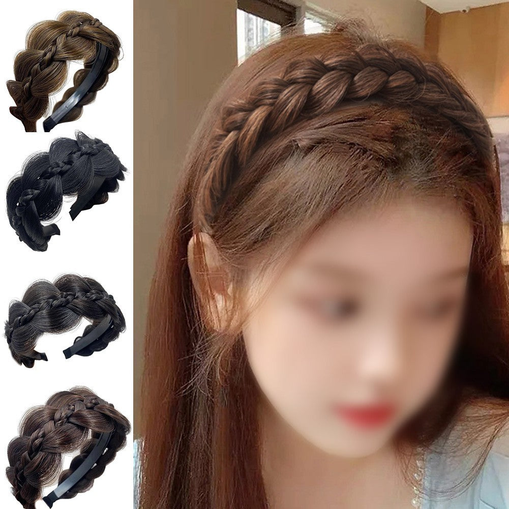Women For Wig Headbands Wide Fishbone Braids Retro Styling Accessories