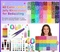 32000Pcs 40 Colors 3Mm Multicolor Resin Flatba Jelly Rhinestones for Bedazzling