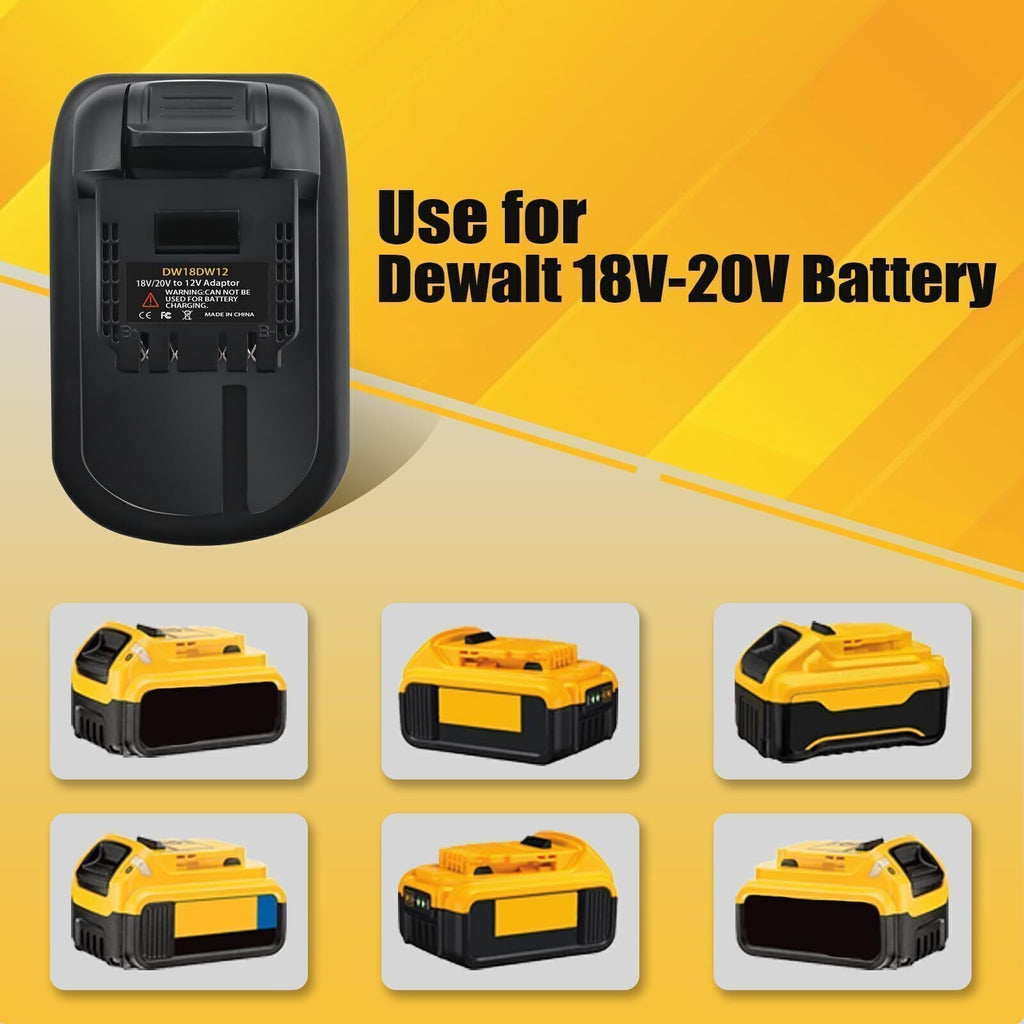DM18DW12 Adapter For Dewalt 18V/20V Max Battery Convert to Dewalt 12V Max Li-ion