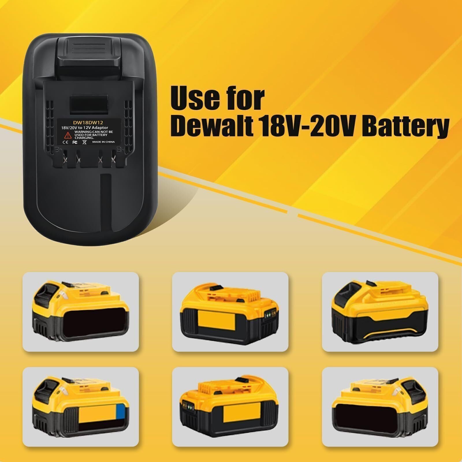 DM18DW12 Adapter For Dewalt 18V/20V Max Battery Convert to Dewalt 12V Max Li-ion
