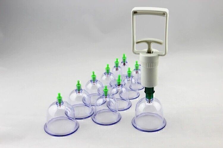 12PCS Cupping Vacuum Massage Cups Therapy Set Health Acupuncture Suction UK