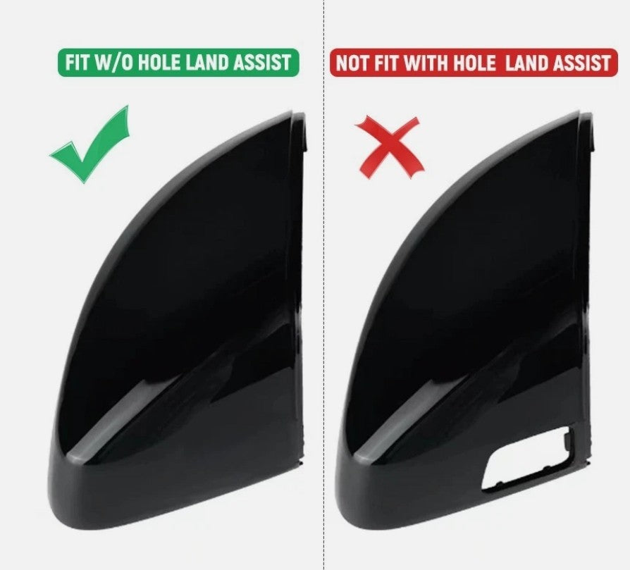 2x Gloss Black Wing Mirror Cover Caps For 2016-2023 Audi A4 S4 A5 S5 RS5 RS4 B9