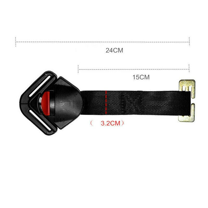 Universal 5 Point Baby Car Seat Belt Clips Black Replacement Buckle Strap Parts
