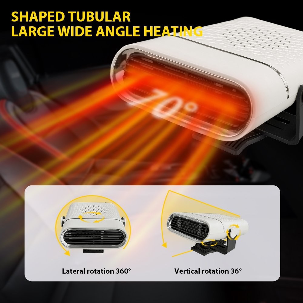 Car Fan Heater Heating 150W 12V Cooling Portable Car Heater Windshield Defroster