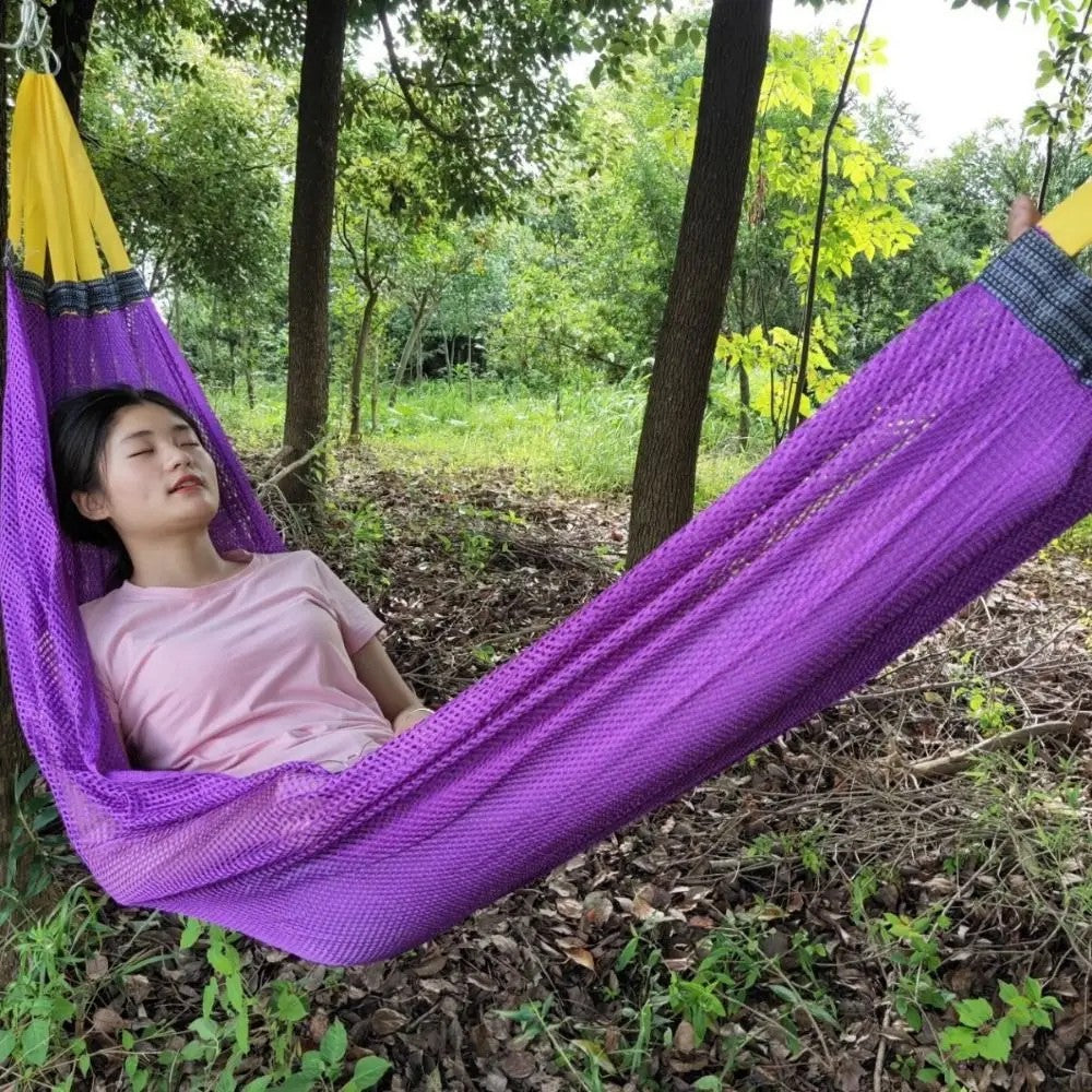 Portable Mesh Hammock Breathable Cooling Ice Silk Hanging Bed Large.*