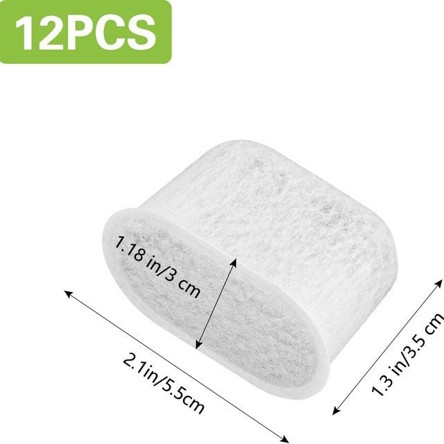 12 Pcs Water Filter Inserts for Ninja Luxe Cafe Espresso Machines Carbon Filters