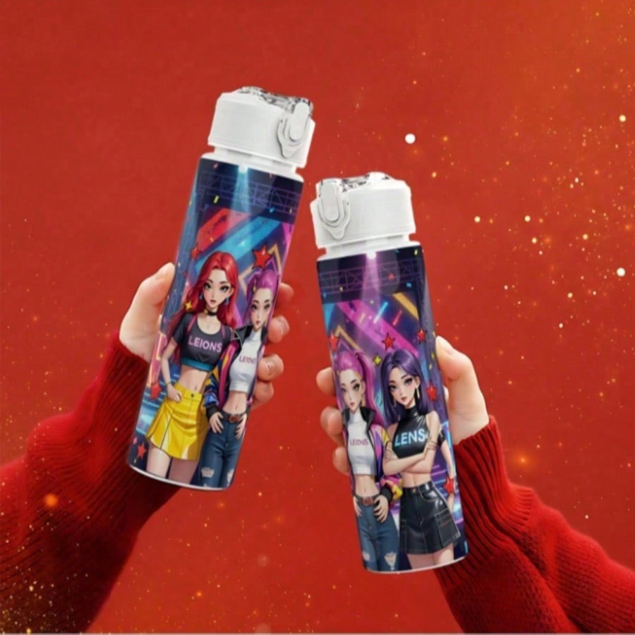 K-Pop Demon Hunters Anime Water Bottle Large Capacity Cup Gift Boys Girls