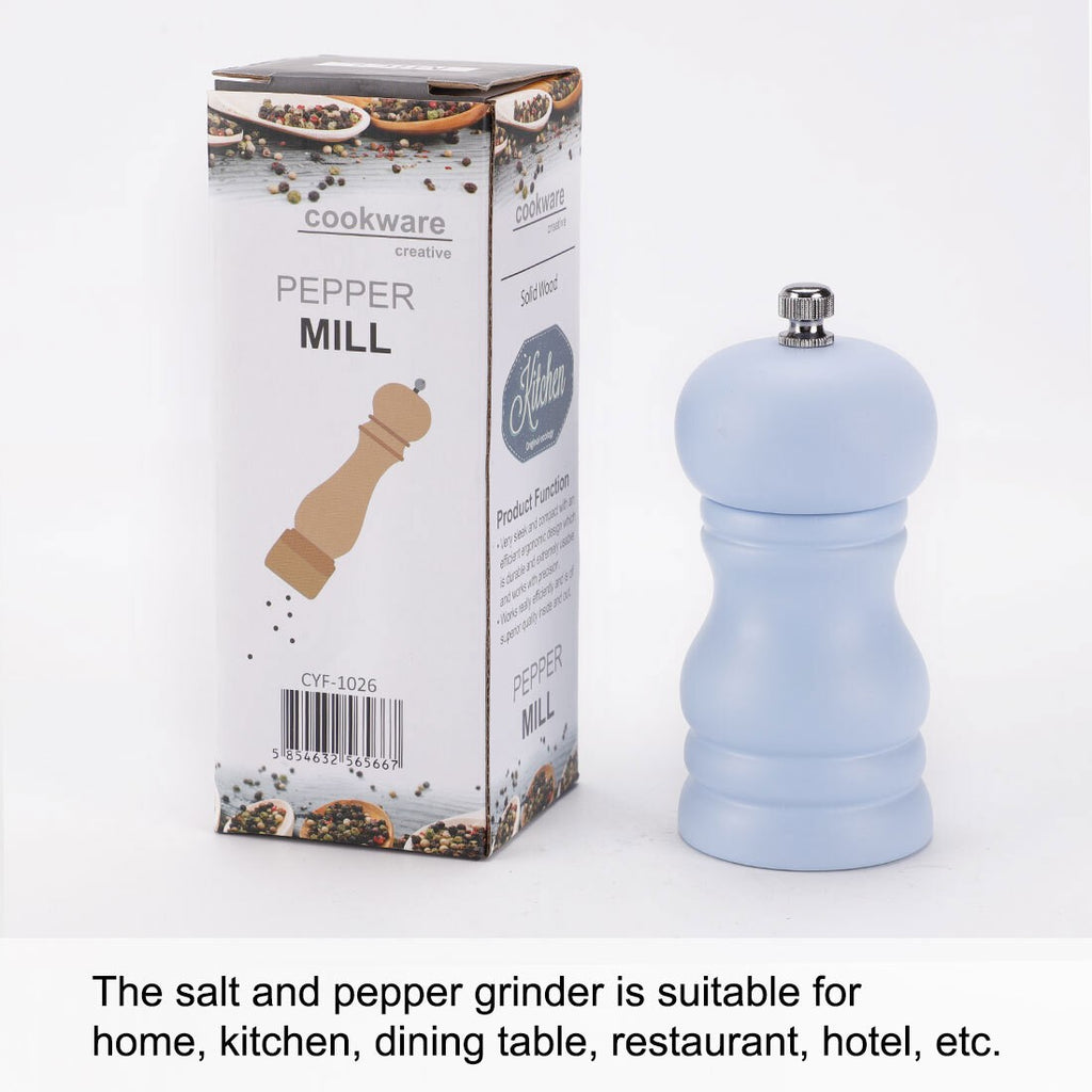 4.5" Wooden Salt and  Grinder Mills Shakers with Adjustable Coarseness