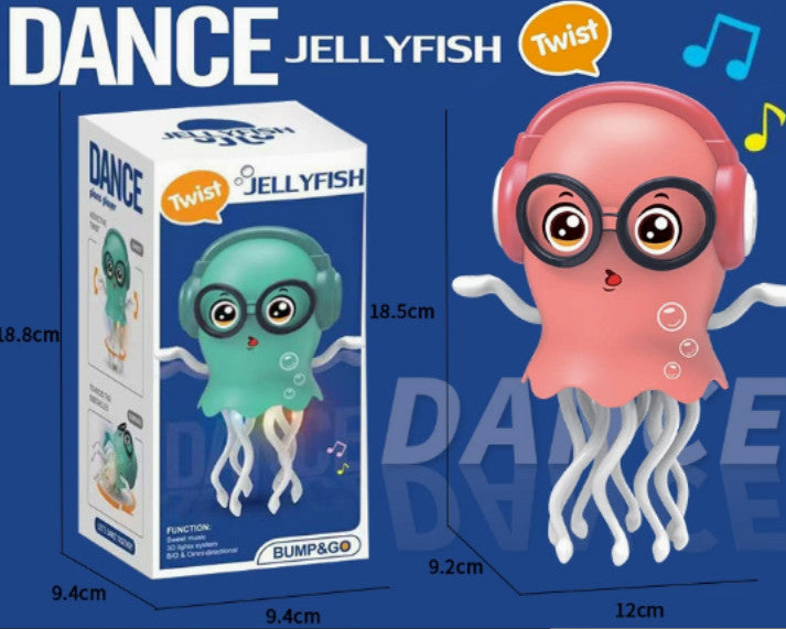 Dancing Octopus Toy Crawling Dancing Auto Obstacle Sensor Toys LED Lights Music.