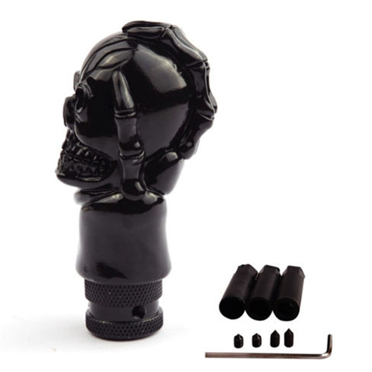 Manual Gear Stick Shift Car Shifter Lever Knob Black Skull Head Style Metal