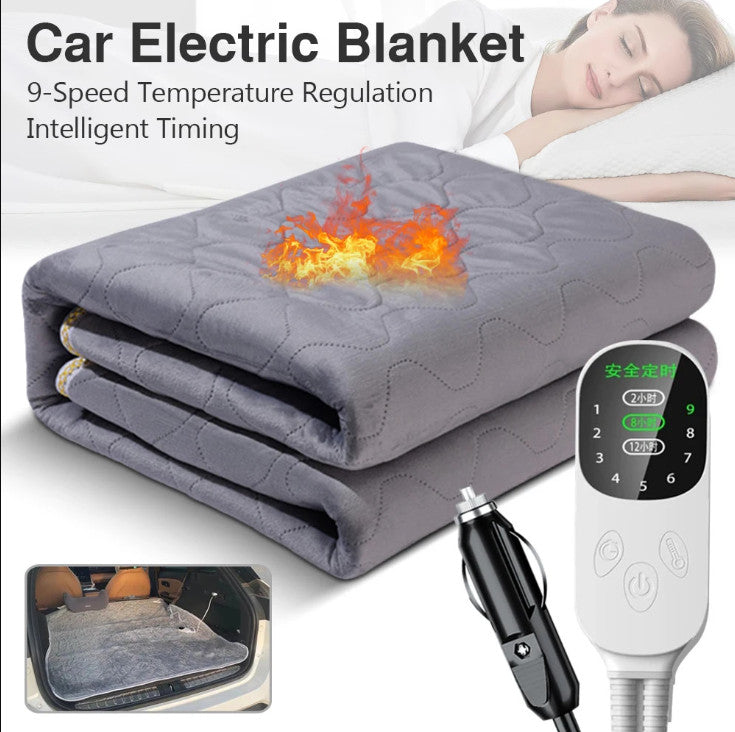12V Car Electric Adjustable Blanket Heated Travel Outdoor Camping Warming Pad