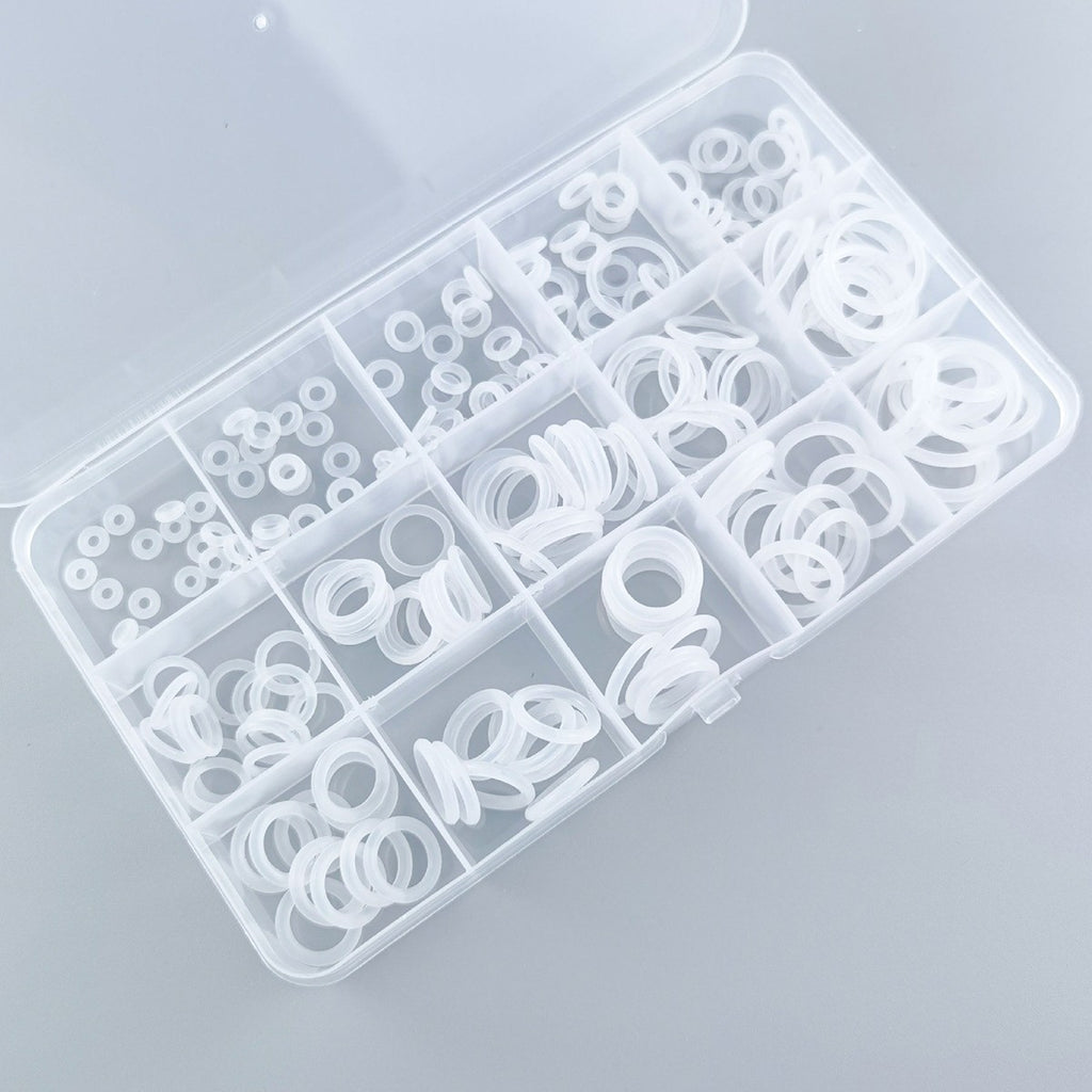 225 PCS Clear Food Grade Silicone O Rings Rubber Set o Ring Silicone Seal Kitnew