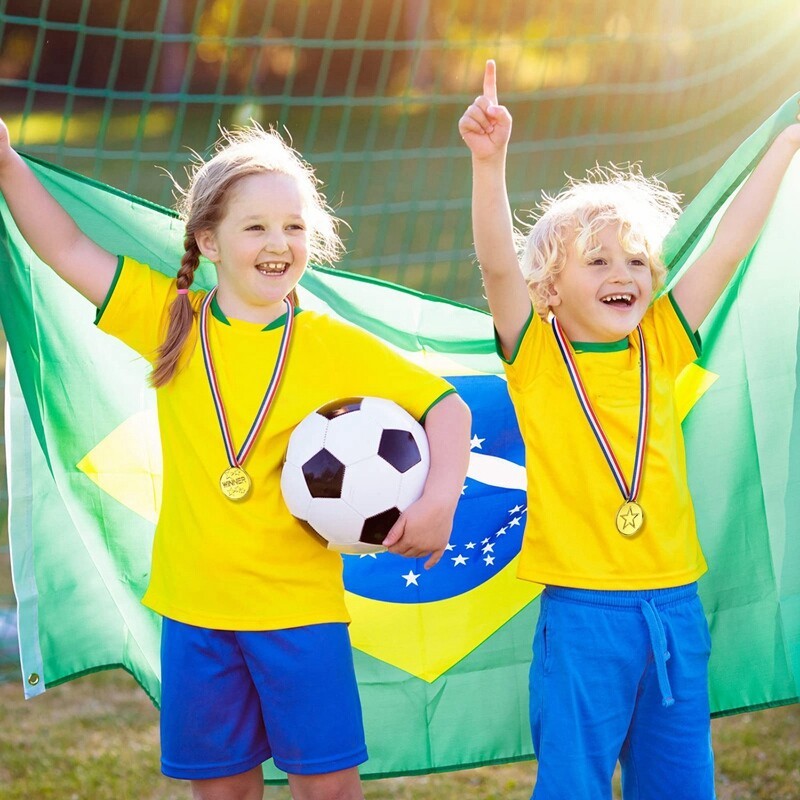 Plastic Gold Medals Winner Sports Kids Sports Party Bag Filler Awards Toys 100pc