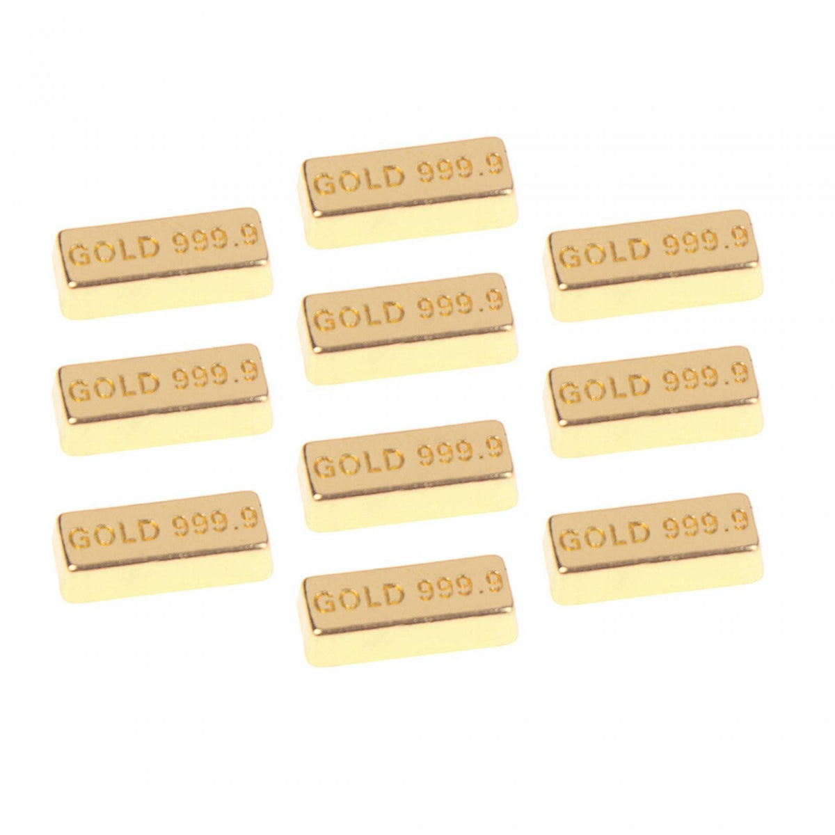 12 Pieces 1/12 Mini Golden Brick Miniature Fake Gold Bar Sand