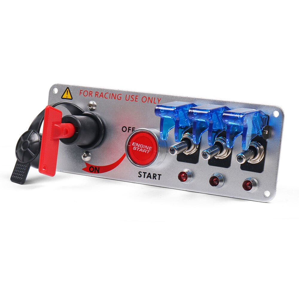 12V Auto LED Racing Car Ignition Engine Start On/Off Push Toggle Switch Panel