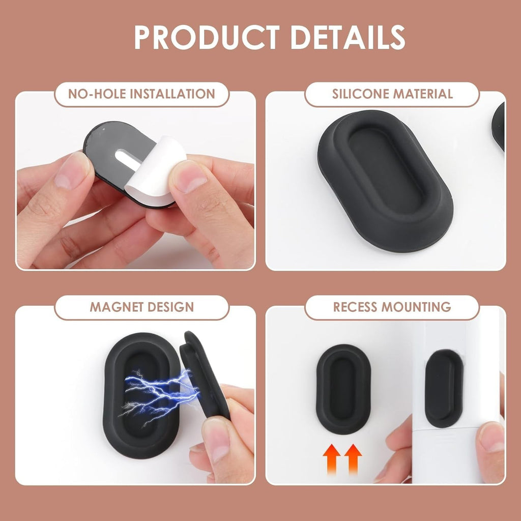 2pcs Magnetic Wall Mounted Smart TV Remote Control Holder Home Office Organiser