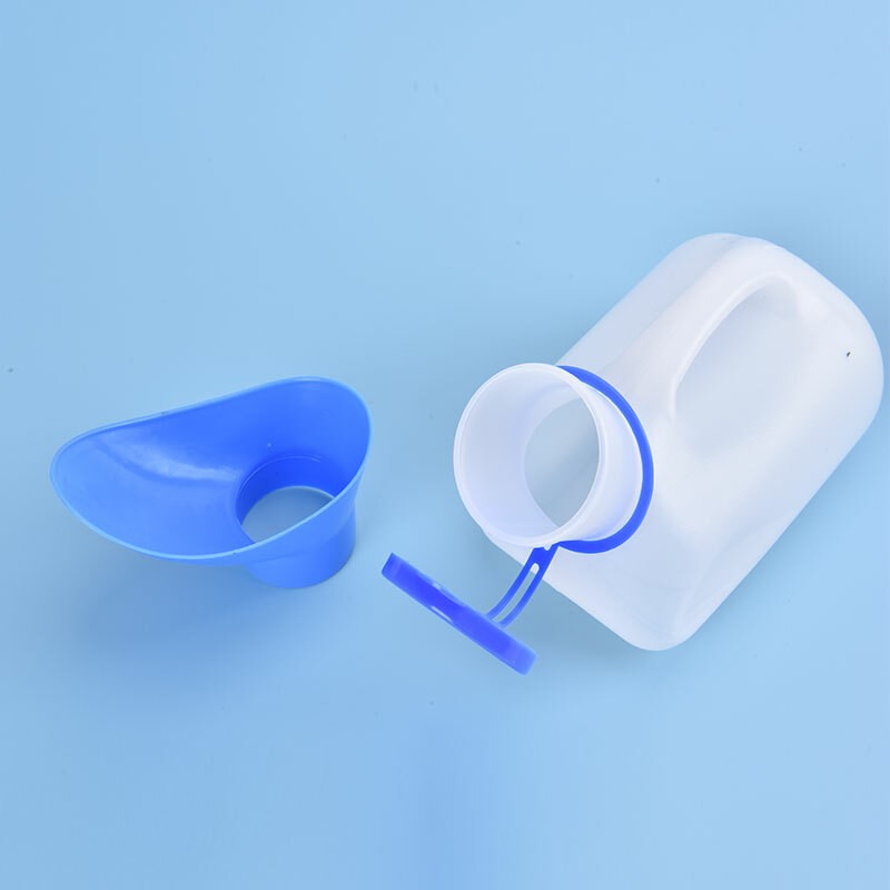 1000ml Urinal Long Neck Incontinence Bottle for Unisex Clear Lid Plastic sh